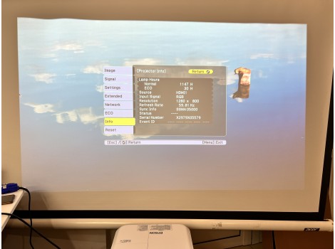 Epson EB-685Wi 1146часа клас А